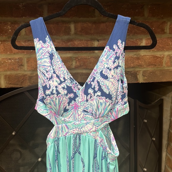 🦄🦄 Lilly Pulitzer Marcia Cutout Maxi Dress Size 2🦄🦄 - Picture 4 of 4